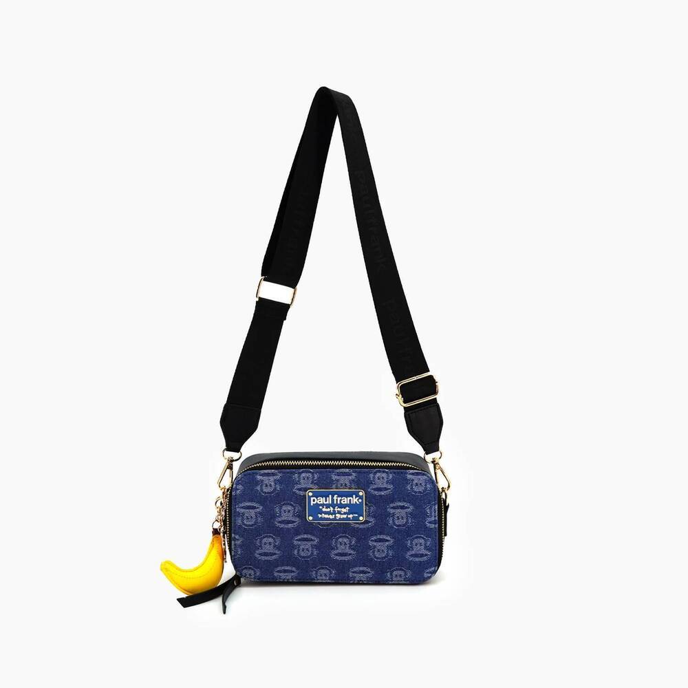 NEW LIKE DREAMS women's paul frank goin' bananas crossbody bag in light denim